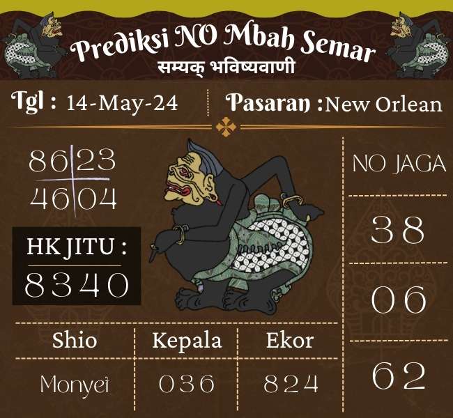 Prediksi NEWORLEAN Mbah Semar Hari Ini 14 Mei 2024
